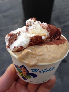Vivoli Gelato — one of the most famous places — is 30 feet from our door step