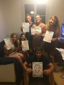 All of us with the portraits created of us